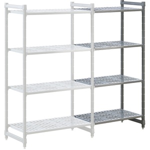 undefined, Kunststoff-Steckregalsystem Fachboden-BxT 835 x 540 mm Anbauregal, Breite 875 mm, Boden geschlitzt, Kunststoff-Steckregalsystem, Fachboden-BxT 835 x 540 mm, Anbauregal, Breite 875 mm, Boden geschlitzt