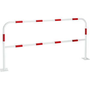 undefined, Rammschutzbügel zum Aufdübeln Breite 2000 mm, rot / weiß, Schutzbügel, Stahl, Ø 42 mm, zum Aufdübeln, rot / weiß, Breite 2000 mm