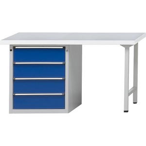 ANKE, ANKE Werkbank, stabil 4 Schubladen Universalplatte, ANKE Werkbank, Gestellbauweise Serie V, 4 Schubladen, Universalplatte