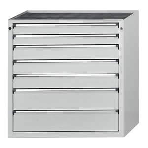 ANKE, ANKE Schubladenschrank BxT 910 x 675 mm, Schubladentraglast 200 kg 7 Schubladen, Höhe 980 mm, Front lichtgrau, ANKE Schubladenschrank, BxT 910 x 675 mm, Schubladentraglast 200 kg, 7 Schubladen, Höhe 980 mm, Front lichtgrau