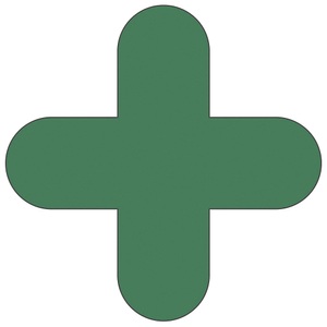 undefined, PVC-Bodenmarkierungen Kreuz-Form, VE 10 Stk grün, PVC-Bodenmarkierungen, Kreuz-Form, VE 10 Stk, grün