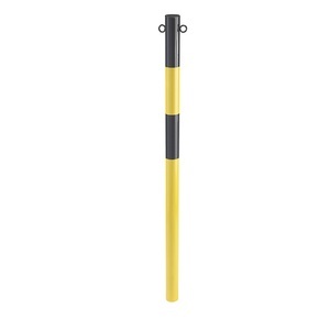 undefined, Sperrpfosten aus Stahlrohr zum Einbetonieren, Ø 60 mm gelb / schwarz, verzinkt und lackiert, Sperrpfosten aus Stahlrohr, zum Einbetonieren, Ø 60 mm, gelb / schwarz, verzinkt und lackiert