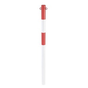 undefined, Sperrpfosten aus Stahlrohr zum Einbetonieren, Ø 60 mm rot / weiß, kunststoffbeschichtet, Sperrpfosten aus Stahlrohr, zum Einbetonieren, Ø 60 mm, rot / weiß, kunststoffbeschichtet