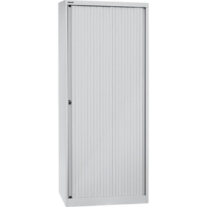 Bisley, BISLEY Euro-Rollladenschrank Breite 800 mm, 4 Fachböden lichtgrau, BISLEY Euro-Rollladenschrank, Breite 800 mm, 4 Fachböden, lichtgrau