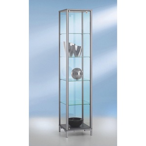 LINK Säulenvitrine 4 Böden, Drehflügeltür HxBxT 1860 x 400 x 400 mm
