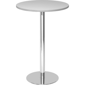 undefined, Stehtisch, Ø 800 mm 1116 mm hoch, Gestell verchromt Platte lichtgrau, Stehtisch, Ø 800 mm, 1116 mm hoch, Gestell verchromt, Platte lichtgrau