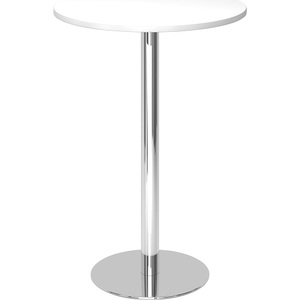 undefined, Stehtisch, Ø 800 mm 1116 mm hoch, Gestell verchromt Platte weiß, Stehtisch, Ø 800 mm, 1116 mm hoch, Gestell verchromt, Platte weiß