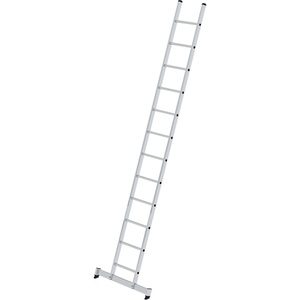 Guenzburger, Guenzburger Anlegeleiter mit Sprossen Profiausführung, Breite 420 mm 12 Sprossen, mit nivello®-Traverse, MUNK Günzburger Steigtechnik 10312 Aluminium Anlegeleiter Montage mit Werkzeug Arbeitshöhe (max.): 4.7 m