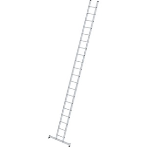 Guenzburger, Guenzburger Anlegeleiter mit Sprossen Profiausführung, Breite 420 mm 20 Sprossen, mit nivello®-Traverse, MUNK Günzburger Steigtechnik 10320 Aluminium Anlegeleiter Montage mit Werkzeug Arbeitshöhe (max.): 6.9 m