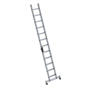 Guenzburger, Guenzburger Anlegeleiter mit Stufen Profiausführung, Breite 420 mm 12 Stufen, mit nivello®-Traverse, MUNK Anlegeleiter mit Stufen, Profiausführung, Breite 420 mm, 12 Stufen, mit nivello®-Traverse