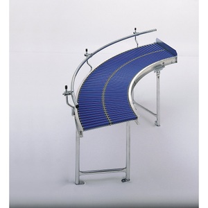 Gura, Gura Kleinrollenbahn, Aluminiumrahmen mit Kunststoffrollen Bahnbreite 200 mm, Kurve 90° Innenradius 800 mm, Rollen geteilt, Gura Kleinrollenbahn, Aluminiumrahmen mit Kunststoffrollen, Bahnbreite 200 mm, Kurve 90°, Innenradius 800 mm, Rollen geteilt