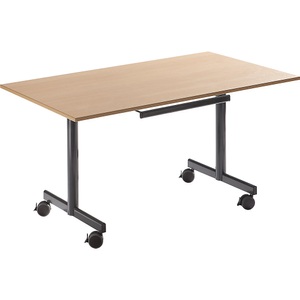 undefined, Tisch mit abklappbarer Platte, mobil HxBxT 720 x 1600 x 800 mm Buche-Dekor, Tisch mit abklappbarer Platte, mobil, HxBxT 720 x 1600 x 800 mm, Buche-Dekor
