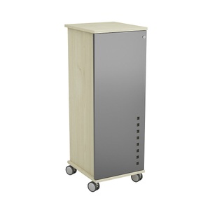 undefined, Office- und Medien-Caddy mit 4 Fächern, 1 ausziehbare Ablageplatte Buche-Dekor, Office- und Medien-Caddy, mit 4 Fächern, 1 ausziehbare Ablageplatte, Buche-Dekor