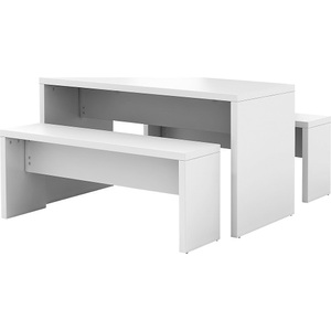 undefined, Bistrotisch HxBxT 728 x 1300 x 680 mm weiß, Besprechungstisch, HxBxT 728 x 1.300 x 680 mm, weiss