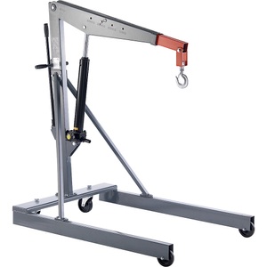 EUROKRAFTbasic, Werkstattkran GREY, eurokraft basic Werkstattkran GREY, Tragfähigkeit 500 kg, Fahrgestell parallel, Hydraulik doppelt wirkend