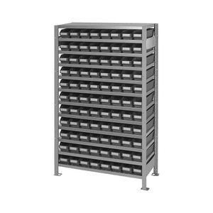 STEMO, Steckregal, STEMO Steckregal, mit ESD Sichtlagerkästen, HxBxT 1790 x 1000 x 400 mm, 88 Sichtlagerkästen