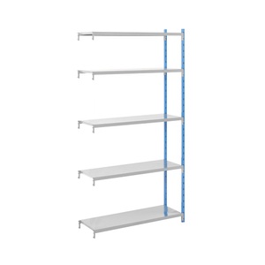undefined, Steckregal mit Stahlblech-Fachböden HxBxT 1996 x 1240 x 400 mm, Anbauregal, Steckregal, mit Stahlblech-Fachböden, HxBxT 1996 x 1240 x 400 mm, Anbauregal