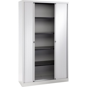 Bisley, BISLEY Euro-Rollladenschrank Breite 1200 mm, 4 Fachböden lichtgrau, BISLEY Euro-Rollladenschrank, Breite 1200 mm, 4 Fachböden, lichtgrau