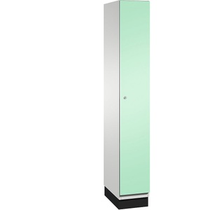 CP, CP CAMBIO Garderobenschrank mit Stahlblech-Türen 1 Abteil, Breite 300 mm Korpus lichtgrau / Tür lichtgrün, 