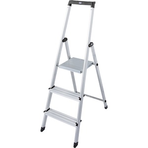 KRAUSE, KRAUSE Stufen-Stehleiter mit Sicherheitsplattform 3 Stufen, Stufenleiter Solidy, 3 Stufen