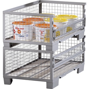 undefined, Gitterbox, mittelhohe Bauform 1 Längswand halb abklappbar ab 5 Stück, Gitterbox, mittelhohe Bauform, 1 Längswand halb abklappbar, ab 10 Stück