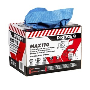 undefined, Wischtücher BxL 300 x 420 mm heavy, Wabenmuster blau, VE 160 Stk, Industrie-Vliestücher MAX110, 100 g/m², ultrasaugfähig, zug- u. abriebfest, L 300 x B 420 mm, 160 St.