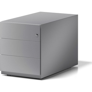 Bisley, BISLEY Rollcontainer Note™, mit 3 Universalschubladen HxBxT 495 x 420 x 775 mm, mit Griffleiste silber, BISLEY Rollcontainer Note?, mit 3 Universalschubladen, HxBxT 495 x 420 x 775 mm, mit Griffleiste, silber
