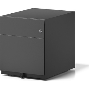 Bisley, BISLEY Rollcontainer Note™, mit 1 Hängeregistratur, 1 Universalschublade HxBxT 495 x 420 x 565 mm, mit Griffleiste schwarz, BISLEY Rollcontainer Note?, mit 1 Hängeregistratur, 1 Universalschublade, HxBxT 495 x 420 x 565 mm, mit Griffleiste, schwarz