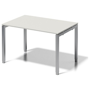 Bisley, BISLEY Schreibtisch CITO, U-Gestell HxBxT 650 - 850 x 1200 x 800 mm Gestell silber, Platte grauweiß, BISLEY Schreibtisch CITO, U-Gestell, HxBxT 650 - 850 x 1200 x 800 mm, Gestell silber, Platte grauweiß