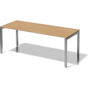 Bisley, BISLEY Schreibtisch CITO, U-Gestell HxBxT 650 - 850 x 2000 x 800 mm Gestell silber, Platte Buche, BISLEY Schreibtisch CITO, U-Gestell, HxBxT 650 - 850 x 2000 x 800 mm, Gestell silber, Platte Buche