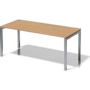 Bisley, BISLEY Schreibtisch CITO, U-Gestell HxBxT 740 x 1800 x 800 mm Gestell silber, Platte Buche, BISLEY Schreibtisch CITO, U-Gestell, HxBxT 740 x 1800 x 800 mm, Gestell silber, Platte Buche