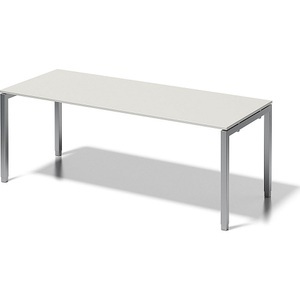Bisley, BISLEY Schreibtisch CITO, U-Gestell HxBxT 650 - 850 x 2000 x 800 mm Gestell silber, Platte grauweiß, BISLEY Schreibtisch CITO, U-Gestell, HxBxT 650 - 850 x 2000 x 800 mm, Gestell silber, Platte grauweiß