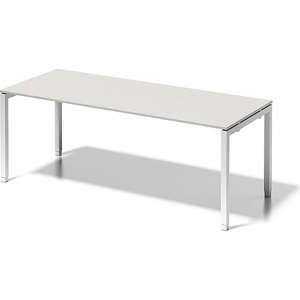 Bisley, BISLEY Schreibtisch CITO, U-Gestell HxBxT 650 - 850 x 2000 x 800 mm Gestell weiß, Platte grauweiß, BISLEY Schreibtisch CITO, U-Gestell, HxBxT 650 - 850 x 2000 x 800 mm, Gestell weiß, Platte grauweiß