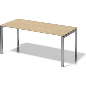 Bisley, BISLEY Schreibtisch CITO, U-Gestell HxBxT 650 - 850 x 1800 x 800 mm Gestell silber, Platte Ahorn, BISLEY Schreibtisch CITO, U-Gestell, HxBxT 650 - 850 x 1800 x 800 mm, Gestell silber, Platte Ahorn