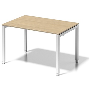 Bisley, BISLEY Schreibtisch CITO, U-Gestell HxBxT 650 - 850 x 1200 x 800 mm Gestell weiß, Platte Ahorn, BISLEY Schreibtisch CITO, U-Gestell, HxBxT 650 - 850 x 1200 x 800 mm, Gestell weiß, Platte Ahorn