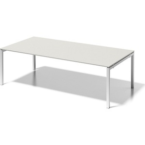 Bisley, BISLEY Schreibtisch CITO, U-Gestell HxBxT 740 x 2400 x 1200 mm Gestell weiß, Platte grauweiß, BISLEY Schreibtisch CITO, U-Gestell, HxBxT 740 x 2400 x 1200 mm, Gestell weiß, Platte grauweiß