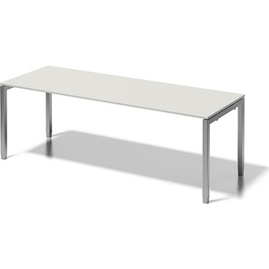 Bisley, BISLEY Schreibtisch CITO, U-Gestell HxBxT 650 - 850 x 2200 x 800 mm Gestell silber, Platte grauweiß, BISLEY Schreibtisch CITO, U-Gestell, HxBxT 650 - 850 x 2200 x 800 mm, Gestell silber, Platte grauweiß