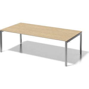 Bisley, BISLEY Schreibtisch CITO, U-Gestell HxBxT 650 - 850 x 2400 x 1200 mm Gestell silber, Platte Ahorn, BISLEY Schreibtisch CITO, U-Gestell, HxBxT 650 - 850 x 2400 x 1200 mm, Gestell silber, Platte Ahorn