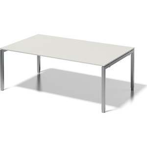 Bisley, BISLEY Schreibtisch CITO, U-Gestell HxBxT 650 - 850 x 2000 x 1200 mm Gestell silber, Platte grauweiß, BISLEY Schreibtisch CITO, U-Gestell, HxBxT 650 - 850 x 2000 x 1200 mm, Gestell silber, Platte grauweiß