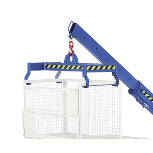 EUROKRAFTpro, Euro-Gitterbox-Krantraverse, eurokraft pro Euro-Gitterbox-Krantraverse, LxBxH 1240 x 610 x 475 mm, Tragfähigkeit 1000 kg