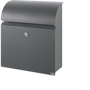 undefined, Briefkasten, Briefkasten, mit Zeitungsfach oben, graualuminium RAL 9007
