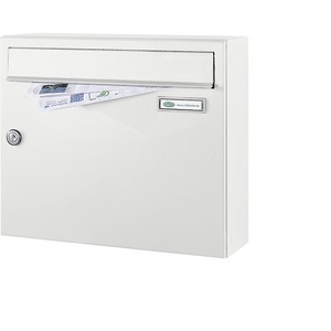 undefined, Briefkasten, Briefkasten, nach DIN EN 13724, verkehrsweiß RAL 9016