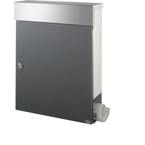 undefined, Briefkasten, Briefkasten, mit Zeitungsfach unten, graualuminium RAL 9007