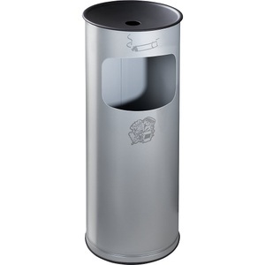 Sicherheits-Kombiascher, Stahlblech Volumen 17 l, HxØ 610 x 250 mm silber