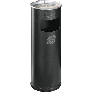 undefined, Kombiascher Volumen 17 l, HxØ 660 x 230 mm, Stahlblech granit, VAR® Ascher-Abfall-Kombination, Standmodell, 16,7 Liter, antik-silber