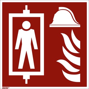 undefined, Brandschutzzeichen Brandmelder, VE 10 Stk Folie, 200 x 200 mm, Brandschutzzeichen, Feuerwehraufzug, VE 10 Stk, Kunststoff, 200 x 200 mm