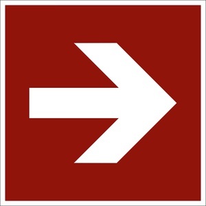 undefined, Brandschutzzeichen Leiter, VE 10 Stk Aluminium, Nasenschild, 150 x 150 mm, Brandschutzzeichen, Richtungsangabe gerade, VE 10 Stk, Aluminium, 200 x 200 mm