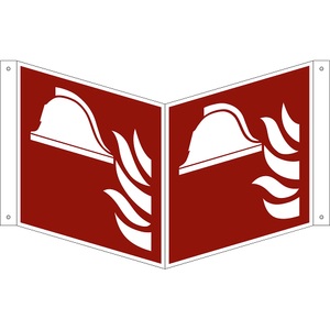 undefined, Brandschutzzeichen Leiter, VE 10 Stk Aluminium, Fahnenschild, 150 x 150 mm, Brandschutzzeichen, Mittel und Geräte zur Brandbekämpfung, VE 10 Stk, Kunststoff, Nasenschild, 200 x 200 mm