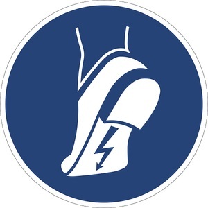 undefined, Gebotskennzeichen Antistatisches Schuhwerk benutzen, VE 10 Stk Folie, Ø 200 mm, Gebotskennzeichen, Hautschutzmittel benutzen, VE 10 Stk, Kunststoff, Ø 200 mm