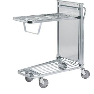 Kongamek, Kongamek Einkaufswagen, verzinkt LxBxH 960 x 525 x 1030 mm Tragfähigkeit 300 kg, Lager- und Transportwagen, klappbarer Boden mit Federmechanismus, Ladefläche BxT 397 x 790 mm